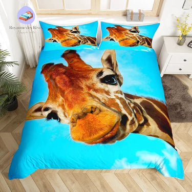 Housse de Couette Girafe Tête